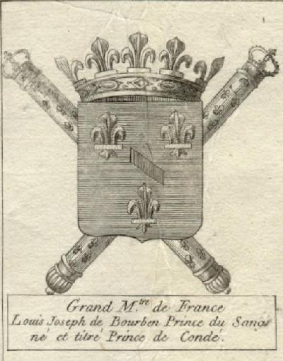 Armoiries de la France Grand Maître de