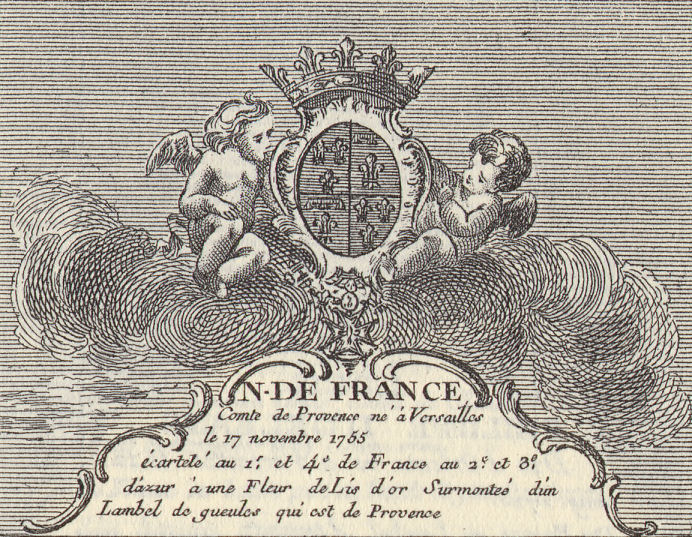 arms of the comte de Provence (1757)