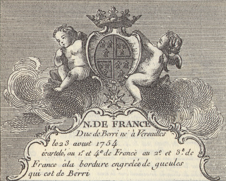 arms of the duc de Berry (1757)