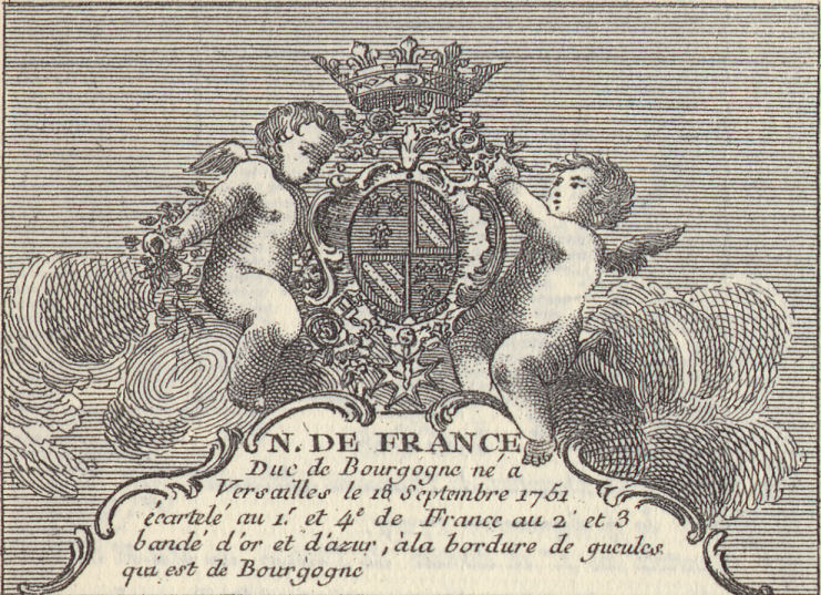 arms of the duc de Bourgogne (1757)