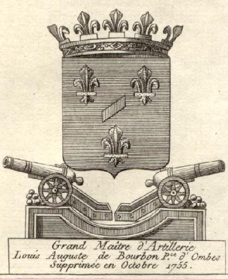 Arms of the Grand Maître de l'Artillerie