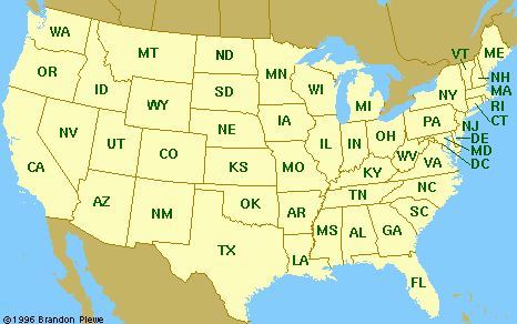 Map of the U.S.